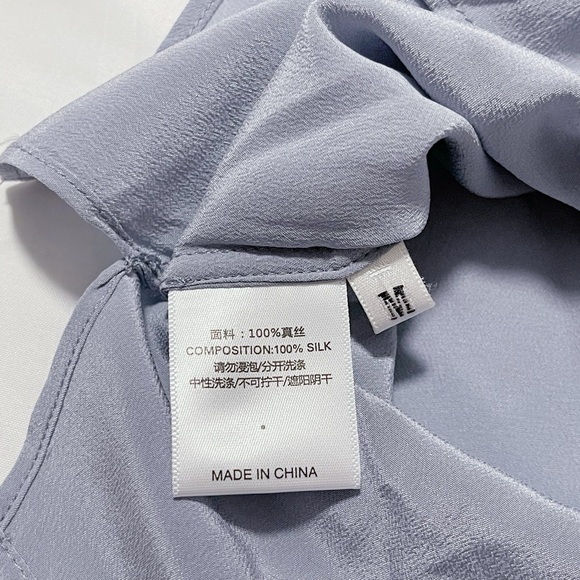 3/4 Sleeve 100% Silk Blouse - Picture 9 of 10